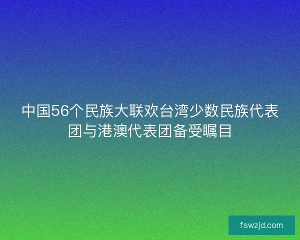 中国56个民族大联欢台湾少数民族代表团与港澳代表团备受瞩目